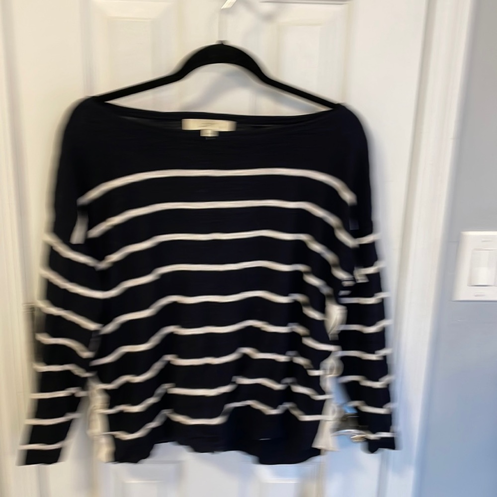 Blue white stripped Loft sweater